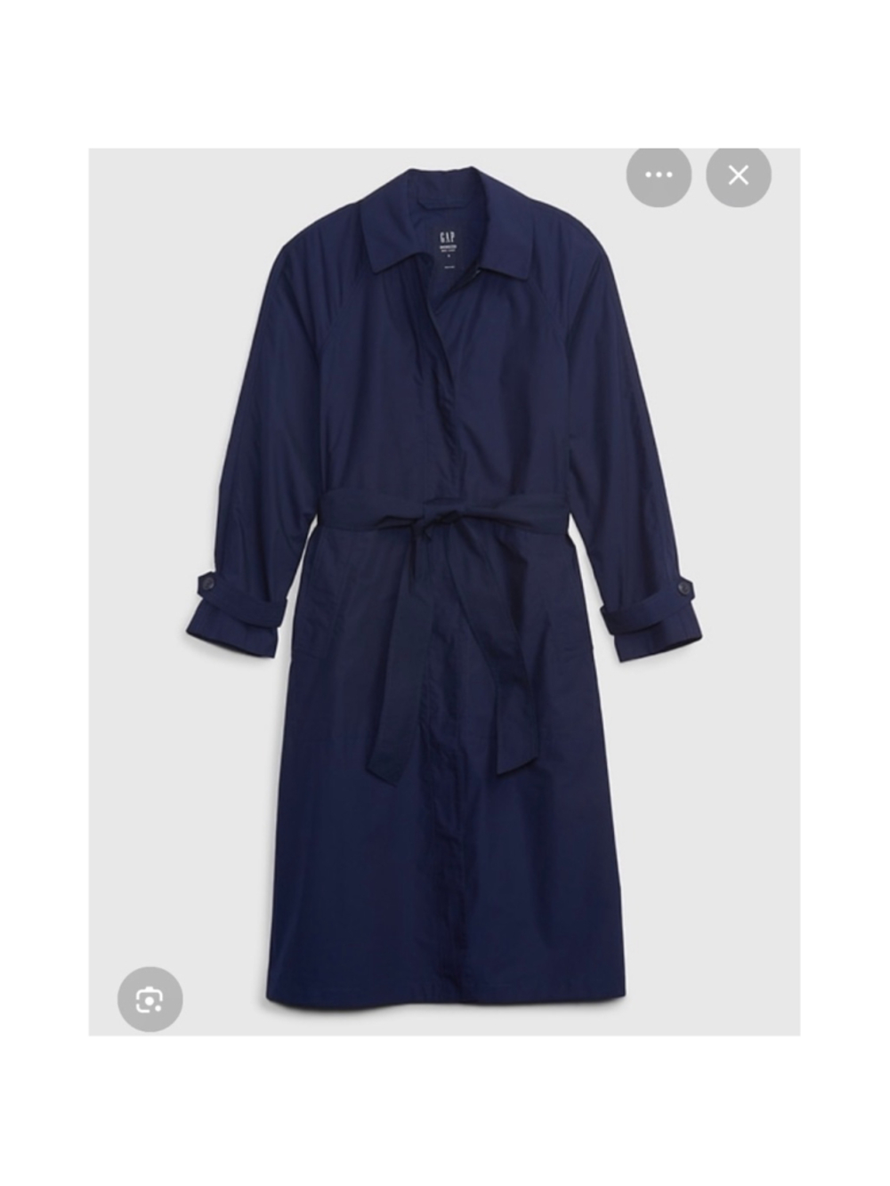 Gap Oversized Mac Trench Coat Navy Blue Size XL